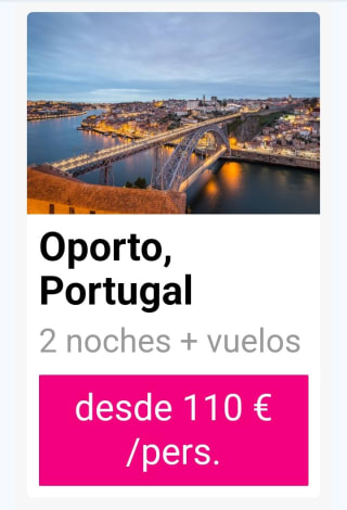 Oporto 3 días con Vuelos desde 110€.