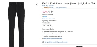 JACK & JONES Glenn 029 - Slim Fit Heren Jeans black denim voor €14,34 bij Amazon
