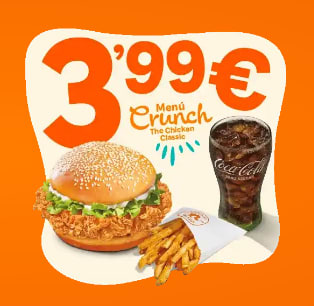 Crunch y Pa Pollo Popeyes por tan solo 3,99€