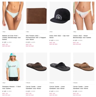 70% Korting en meer bij Quicksilver ( Slippers vanaf €4,89 )