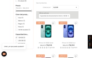 iPhone 16 128GB por 716,13€