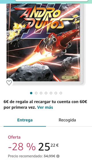 Andro Dunos II Nintendo Switch por 25,22€.