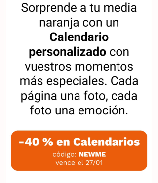 40% descuento en calendarios personalizados