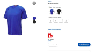 CRIVIT Heren sportshirt in 2 kleuren voor €3,99 in de Lidl webshop