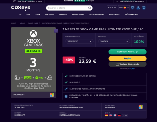 3 Meses de Xbox Game Pass Ultimate Xbox One / PC por 23,59 €