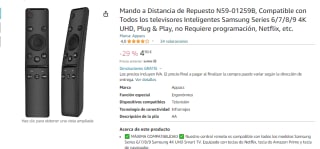 Control remoto N59-01259B por solo 4.90€