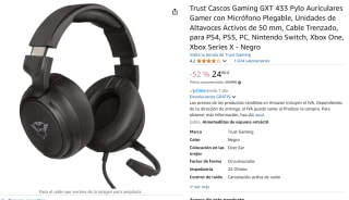 Trust Cascos Gaming GXT 433 Pylo Auriculares Gamer con Micrófono Plegable por 24€