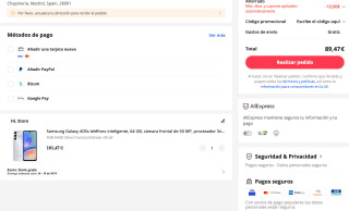 Móvil Samsung Galaxy A05s 64GB a tan solo 89,47€