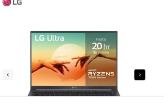 Portátil LG 16U70R-G.AA59B, 16", WUXGA, Ryzen 5 7530U, 16 GB, 1 TB SSD por 699€