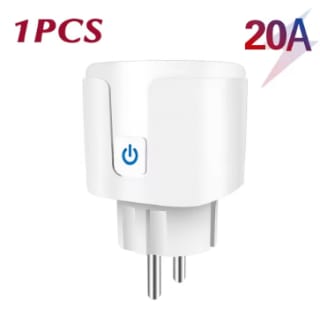 Enchufe inteligente Tuya EU 20A Wifi compatible Google Alexa por 2,98€