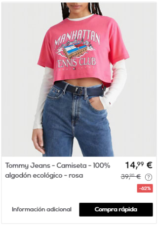 Tommy Hilfiger - Camisetas para ellas hasta 14,99€