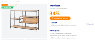 Metalen wandkast in diverse kleuren voor €34,95 in de Action webshop