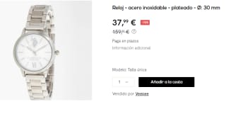 Reloj US Polo Assn. de acero inoxidable - plateado - Ø: 30 mm por 37.99€