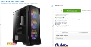 Antec nx360 Midi Tower voor €36,43 bij Max ICT