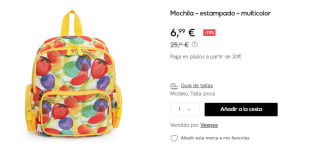 Mochila con estampado Tuc Tuc por 6.99€