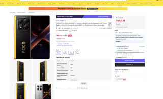 Móvil POCO X7 5G 8GB/256GB por solo 166,43€