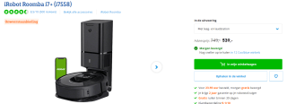 iRobot Roomba i7+ (i7558) voor €539 bij Coolblue
