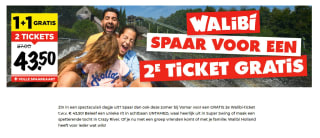 Spaar voor 2e Walibi-ticket gratis bij Vomar