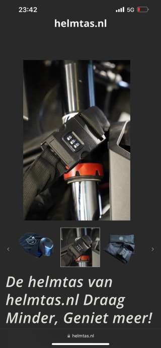 Vaderdag actie 2 helmtassen van helmtas.nl met 10% korting normaal 54,99 per stuk