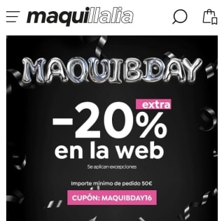 -20% de Descuento Extra en la Web de Maquillalia.