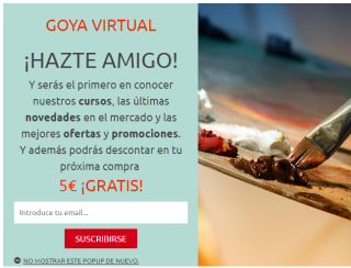 5€ gratis para tu próxima compra por registro