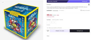 Caja 50 sobres Segunda Edición la liga Este 2024-25 EA Sports 2024/25 por 40,99€ (cuenta nueva por 28,99€)