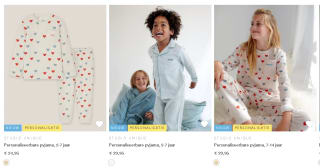 Gepersonaliseerde pyjama vanaf €19,95 bij JBC