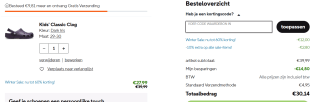 Tot 60% korting + 10% extra kassa korting tijdens de Crocs wintersale