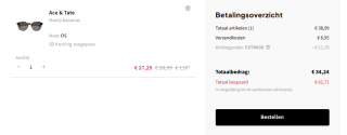 Ace & Tate MONTY BANANAS zonnebril voor €32,04 dmv code bij Otrium