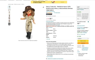 Muñeca Nancy Colección Reedición Kenia 1978 por solo 56,81€