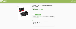 Tarjeta Gráfica ASUS Dual Radeon RX 6650XT OC Edition 8GB GDDR6 por 299€