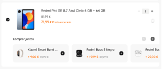 Tablet Xiaomi Redmi Pad SE 8.7 de 4GB/64GB por 71,99€