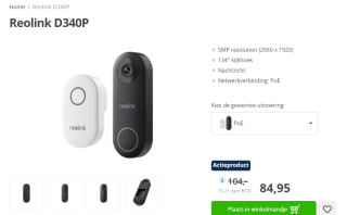 Reolink 2K 5MP Videodeurbel voor €84,95 bij Paradigit