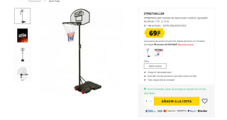 Canasta de baloncesto outdoor ajustable en altura por 64,90€
