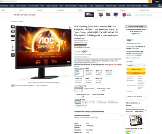 Monitor AOC Gaming 24G4XED FHD 24" por 106,53€