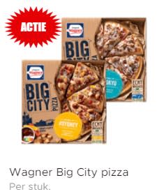 Wagner Big City pizza voor €1,49 bij Dirk