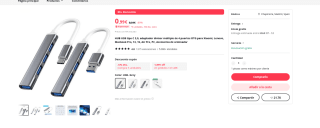 HUB USB-C 4 en 1 por solo 0,99€