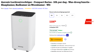Auronic Luchtontvochtiger - Compact Series voor €119,99 bij Bol