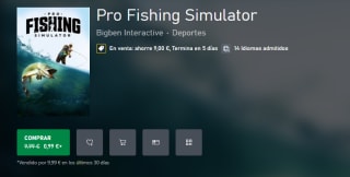 Videojuego Pro Fishing Simulator Xbox one y Series X por 0,99€