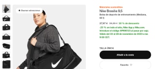 Bolsa deportiva Nike Brasilia 9,5 por 20,98€