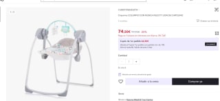 Columpio Para Bebés Con Melodías Y Sonidos Naturales Felicity Lion De Chipolino por 74,50€ (62,50€ cuenta nueva)