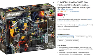 PLAYMOBIL Dino Rise Dino Mine - 70925 voor €31,07 bij Amazon