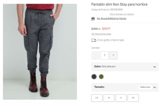 Pantalón Slim Non Stop por $119 en Suburbia