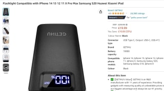 GETIHU Power Bank Speed LED Display USB C Portable Charger for £9.99 at Amazon