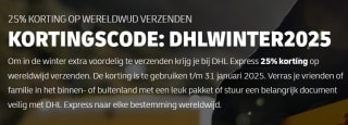 25% korting op wereldwijd verzenden met DHL Express