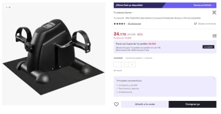 Mini Pedal Bicicleta Estática Compacta por 24.17€ (Cuenta Nueva 12.08€)