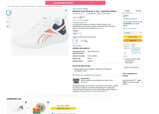 Zapatillas Reebok Rush Runner 5 Syn por solo 21,05€