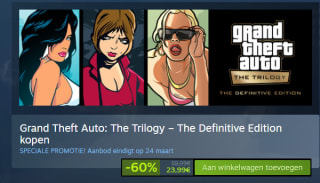 Grand Theft Auto: The Trilogy – The Definitive Edition voor €23,99 via Steam.