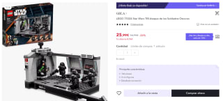 Set Lego Star Wars Ataque de los Soldados Oscuros por 18,19€