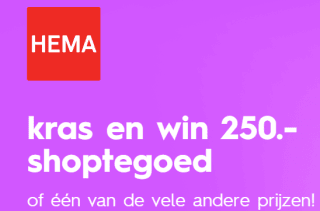Altijd prijs! Kras en zie welke prijs jij hebt gewonnen bij HEMA